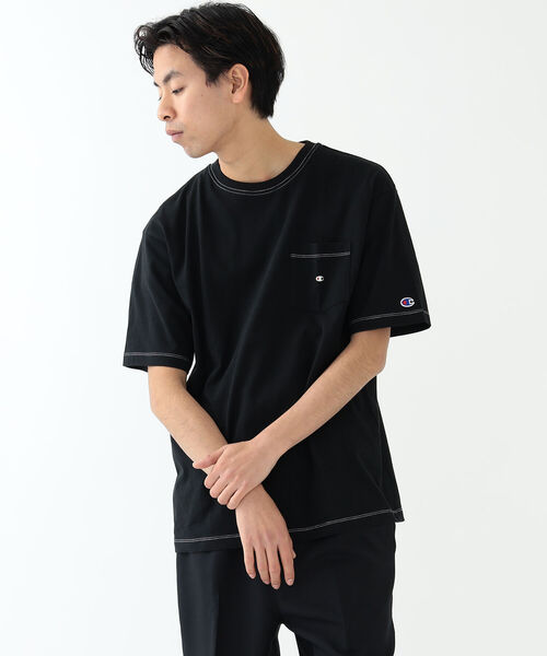 Champion（チャンピオン）の「Champion × BEAMS / 別注 Stitch Pocket T-Shirt（Tシャツ/カットソー・メンズ・ホワイト/パープル/ブラック・XL/L/S/M）」の19枚目の写真