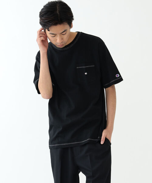 Champion（チャンピオン）の「Champion × BEAMS / 別注 Stitch Pocket T-Shirt（Tシャツ/カットソー・メンズ・ホワイト/パープル/ブラック・XL/L/S/M）」の20枚目の写真