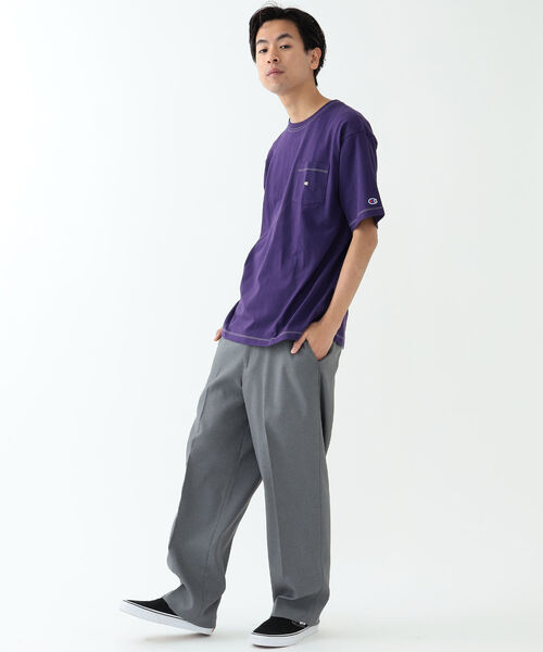 Champion（チャンピオン）の「Champion × BEAMS / 別注 Stitch Pocket T-Shirt（Tシャツ/カットソー・メンズ・ホワイト/パープル/ブラック・XL/L/S/M）」の22枚目の写真
