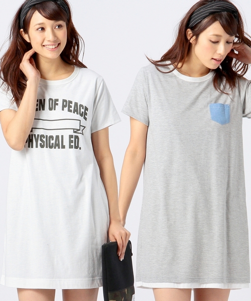 coen（コーエン）の「リバーシブルTEEワンピース（ワンピース・レディース・ホワイト/グレー・MEDIUM/LARGE）」の2枚目の写真