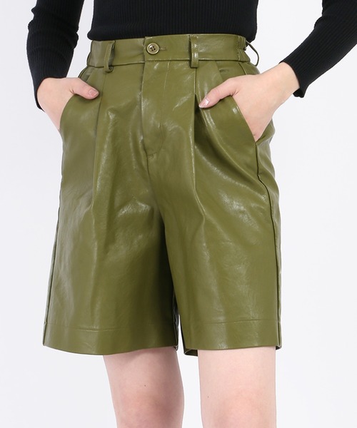 WC（ダブル シー）の「フェイクレザータックショートパンツ（その他パンツ・レディース・ブラック/グリーン・FREE）」の20枚目の写真