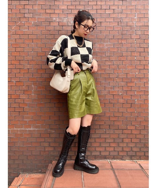 WC（ダブル シー）の「フェイクレザータックショートパンツ（その他パンツ・レディース・ブラック/グリーン・FREE）」の18枚目の写真