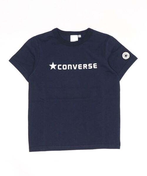 CONVERSE(コンバース)の「CONVERSE/コンバース キッズ 半袖胸ロゴクルーTシャツ(Tシャツ/カットソー・キッズ・ブラック/ベージュ/ネイビー/オフホワイト/杢グレー・130cm/140cm/150cm/160cm)」の5枚目の写真