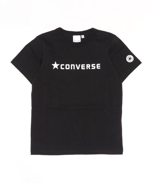 CONVERSE(コンバース)の「CONVERSE/コンバース キッズ 半袖胸ロゴクルーTシャツ(Tシャツ/カットソー・キッズ・ブラック/ベージュ/ネイビー/オフホワイト/杢グレー・130cm/140cm/150cm/160cm)」の3枚目の写真