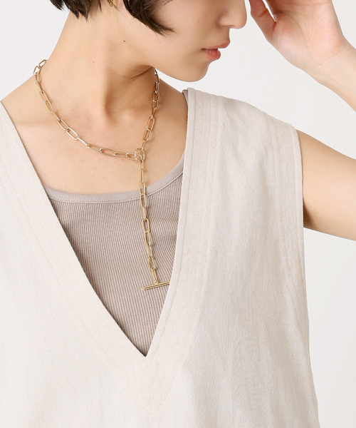 Simplicite（サンプリシテ）の「マンテルロングチェーンネックレス◆（ネックレス・レディース・シルバー/ゴールド・FREE）」の14枚目の写真