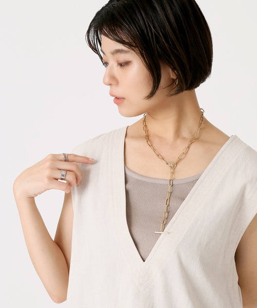 Simplicite（サンプリシテ）の「マンテルロングチェーンネックレス◆（ネックレス・レディース・シルバー/ゴールド・FREE）」の9枚目の写真