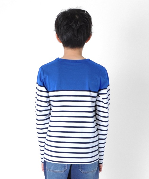GLAZOS(グラソス)の「パネルボーダー長袖Tシャツ(Tシャツ/カットソー・キッズ・ブラック/ブルー/ワインレッド/ロイヤルブルー/ネイビー/レッド・170cm/160cm/140cm/130cm/150cm)」の13枚目の写真