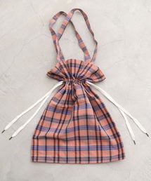 yuni | コットンキュプラ check drawstring バッグ(トートバッグ)