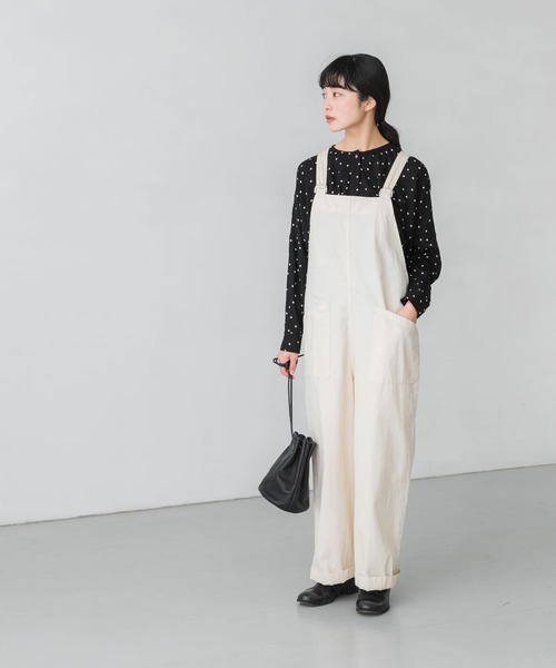 【美品】かぐれ　ドットワイドシャツ　フリーサイズ　kagure ブラック かぐれ（カグレ）の「ドットワイドシャツ（Tシャツ/カットソー）」 - WEAR