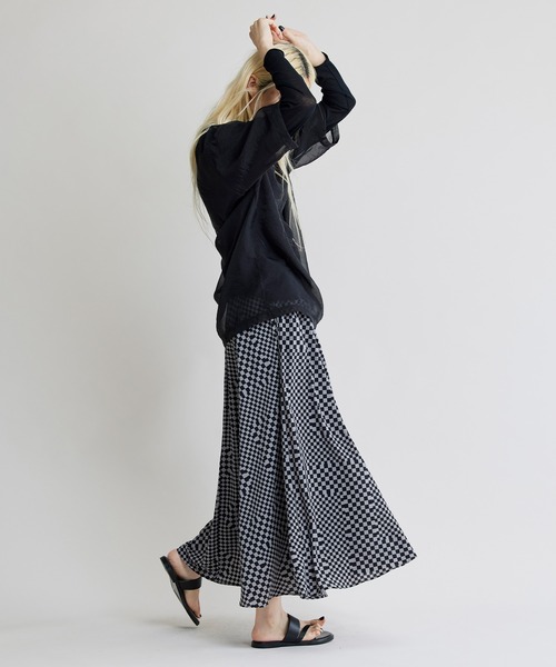 NOISE MAKER（ノイズメーカー）の「フラッグチェックフレアースカート（スカート・レディース・ホワイト/グレー・38/36）」の18枚目の写真