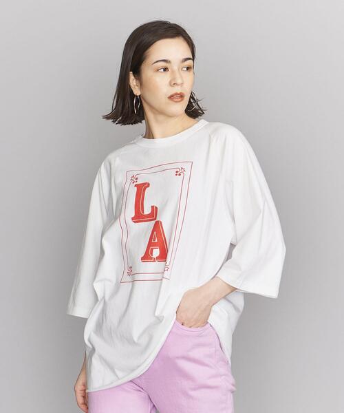 bibmilk(ビブミルク)の「<bibmilk>ラグラン プリントTシャツ(Tシャツ/カットソー・レディース・ホワイト/ブラック・FREE)」の7枚目の写真