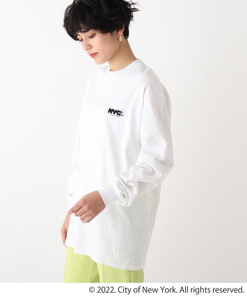 GOOD ROCK SPEED（グッドロックスピード）の「◆【GRS×NYC×ODC】コラボロンT（Tシャツ/カットソー・レディース・ライトグレー/ピンク系その他/ホワイト系その他5/ホワイト系・99）」の6枚目の写真