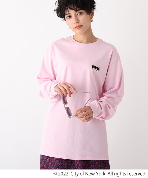 GOOD ROCK SPEED（グッドロックスピード）の「◆【GRS×NYC×ODC】コラボロンT（Tシャツ/カットソー・レディース・ライトグレー/ピンク系その他/ホワイト系その他5/ホワイト系・99）」の14枚目の写真