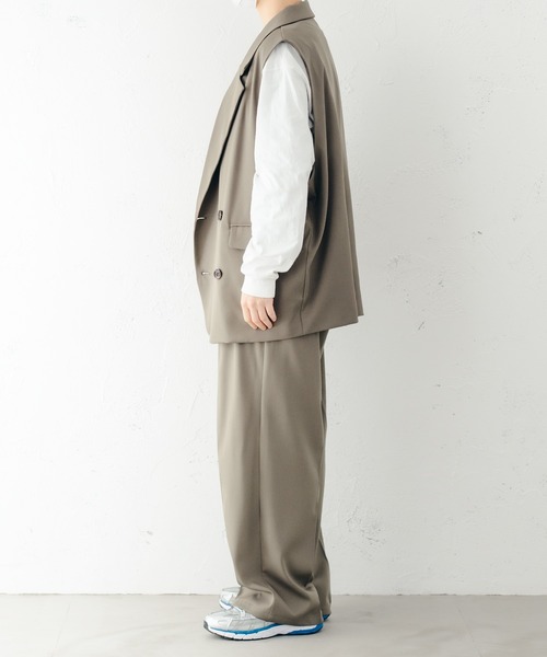 epnok（エプノック）の「1タックワイドパンツ（スラックス・メンズ・ダークブラウン/グレイッシュブルー/ダークベージュ・SMALL/MEDIUM/LARGE）」の13枚目の写真