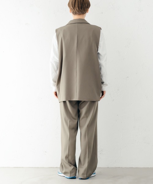 epnok（エプノック）の「1タックワイドパンツ（スラックス・メンズ・ダークブラウン/グレイッシュブルー/ダークベージュ・SMALL/MEDIUM/LARGE）」の14枚目の写真