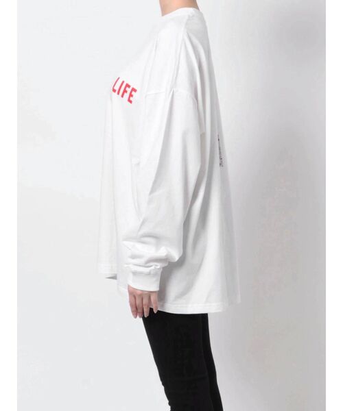 LAGUNAMOON（ラグナムーン）の「【LIFE】edge of poolロングTシャツ（Tシャツ/カットソー・レディース・ホワイト/ブラック・FREE）」の3枚目の写真