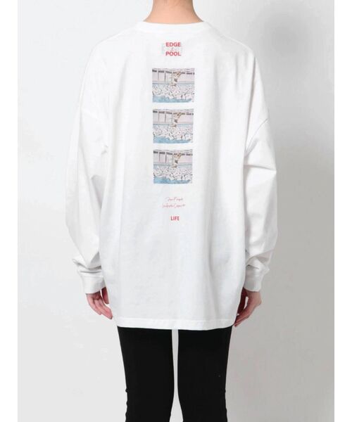 LAGUNAMOON（ラグナムーン）の「【LIFE】edge of poolロングTシャツ（Tシャツ/カットソー・レディース・ホワイト/ブラック・FREE）」の20枚目の写真