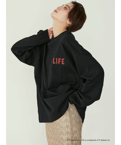 LAGUNAMOON（ラグナムーン）の「【LIFE】edge of poolロングTシャツ（Tシャツ/カットソー・レディース・ホワイト/ブラック・FREE）」の15枚目の写真