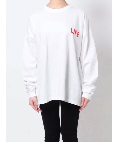 LAGUNAMOON（ラグナムーン）の「【LIFE】edge of poolロングTシャツ（Tシャツ/カットソー・レディース・ホワイト/ブラック・FREE）」の18枚目の写真