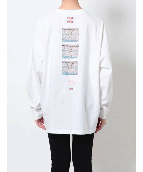 LAGUNAMOON（ラグナムーン）の「【LIFE】edge of poolロングTシャツ（Tシャツ/カットソー・レディース・ホワイト/ブラック・FREE）」の13枚目の写真