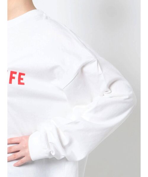 LAGUNAMOON（ラグナムーン）の「【LIFE】edge of poolロングTシャツ（Tシャツ/カットソー・レディース・ホワイト/ブラック・FREE）」の22枚目の写真