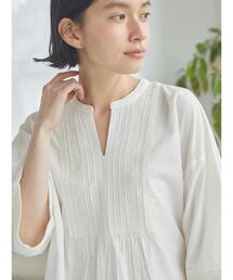 刺繍ボックスシャツ