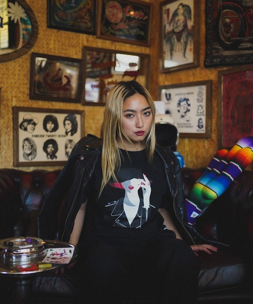 schott（ショット）の「【WOMEN'S 】 THE GIRL T-SHIRT/ウィメンズ ガールTシャツ（Tシャツ/カットソー・レディース・ブラック/オフホワイト・FREE）」の15枚目の写真