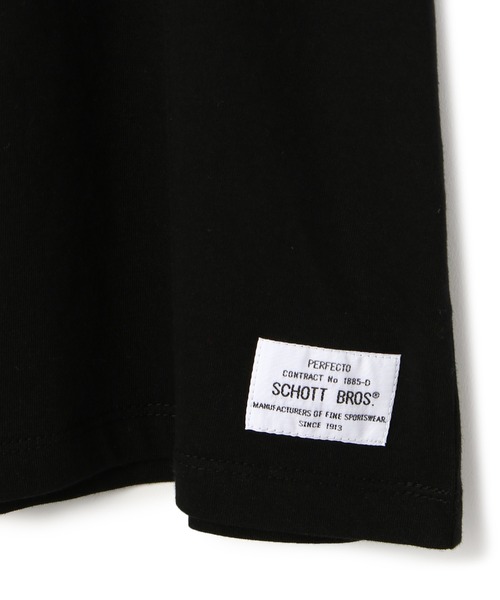 schott（ショット）の「【WOMEN'S 】 THE GIRL T-SHIRT/ウィメンズ ガールTシャツ（Tシャツ/カットソー・レディース・ブラック/オフホワイト・FREE）」の11枚目の写真