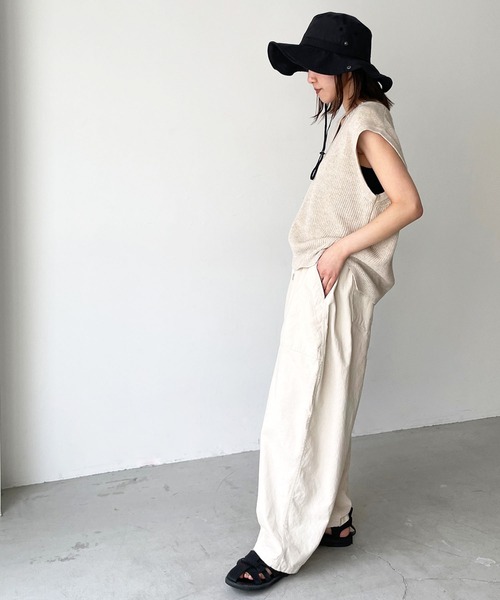 CANAL JEAN（キャナルジーン）の「El mar　サファリハット（ハット・レディース・ブラック/ベージュ/カーキ・ONE SIZE）」の9枚目の写真