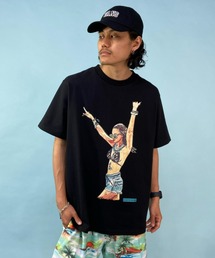 【ムラサキスポーツ別注】SURFRIDER FOUNDATION×KENNY SURF コラボモデル ルーズシルエット プリントTシャツ/サマーガール フォトプリントカットソー SF2120FD3