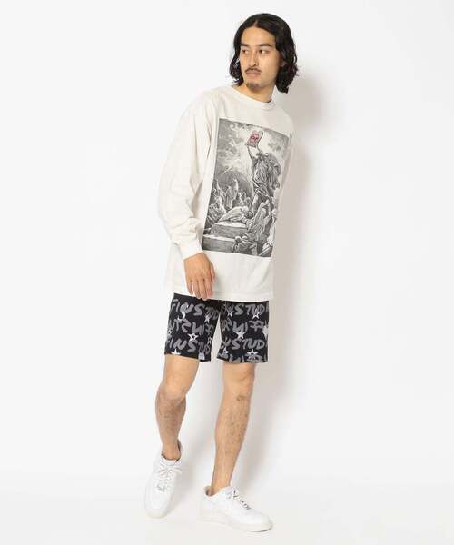 STUD MUFFIN（スタッドマフィン）の「STUD MUFFIN/スタッドマフィン/GRAFGRAM柄ナイロンストレッチ ラッシュショーツ（ラッシュガード・メンズ・ホワイト/ブラック・2/4/3）」の13枚目の写真