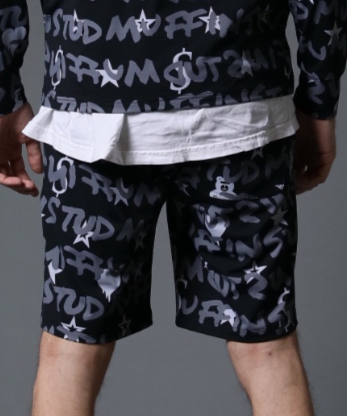 STUD MUFFIN（スタッドマフィン）の「STUD MUFFIN/スタッドマフィン/GRAFGRAM柄ナイロンストレッチ ラッシュショーツ（ラッシュガード・メンズ・ホワイト/ブラック・2/4/3）」の8枚目の写真