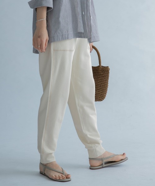 FORK&SPOON（フォークアンドスプーン）の「FORK&SPOON　イージーカットパンツ（その他パンツ・レディース・アイボリー/ブラック・1）」の5枚目の写真