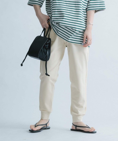 FORK&SPOON（フォークアンドスプーン）の「FORK&SPOON　イージーカットパンツ（その他パンツ・レディース・アイボリー/ブラック・1）」の8枚目の写真