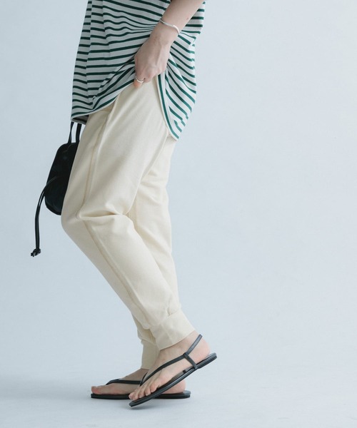 FORK&SPOON（フォークアンドスプーン）の「FORK&SPOON　イージーカットパンツ（その他パンツ・レディース・アイボリー/ブラック・1）」の10枚目の写真