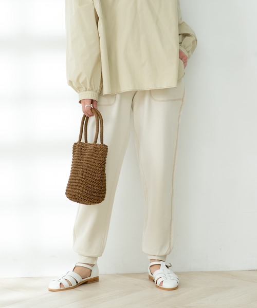 FORK&SPOON（フォークアンドスプーン）の「FORK&SPOON　イージーカットパンツ（その他パンツ・レディース・アイボリー/ブラック・1）」の22枚目の写真