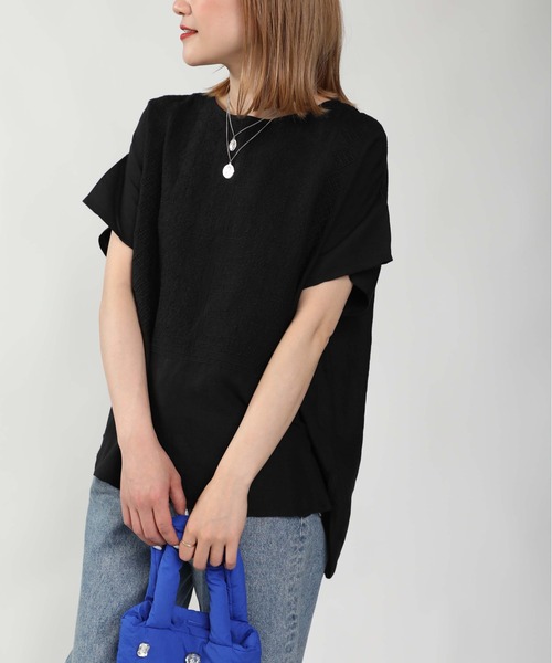PICCIN（ピッチン）の「エンブロイダリーバックボタンブラウス（シャツ/ブラウス・レディース・オフホワイト/ブラック/レッド・M）」の2枚目の写真