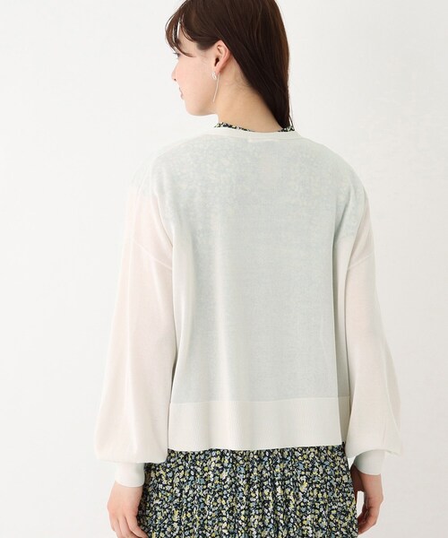 index（インデックス）の「◆コットンアセテートトッパーカーディガン（カーディガン/ボレロ・レディース・ライトグレー/ブラック/ホワイト系・38）」の10枚目の写真