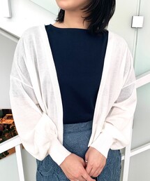 index | コットンアセテートトッパーカーディガン(カーディガン/ボレロ)