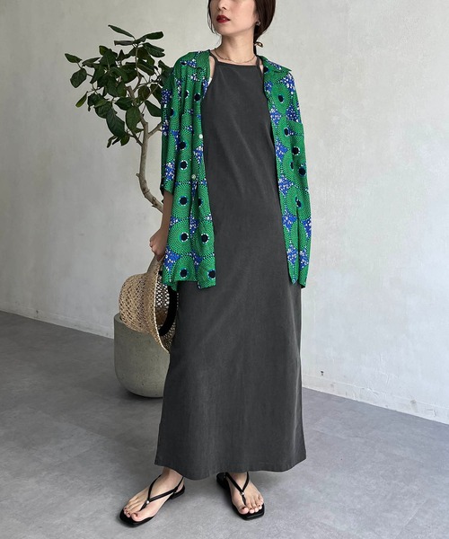 CAPRICIEUX LE'MAGE(カプリシューレマージュ)の「アフリカンレーヨンシャツ(シャツ/ブラウス・レディース・イエロー/グリーン・M)」の7枚目の写真