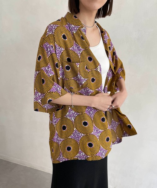 CAPRICIEUX LE'MAGE(カプリシューレマージュ)の「アフリカンレーヨンシャツ(シャツ/ブラウス・レディース・イエロー/グリーン・M)」の15枚目の写真