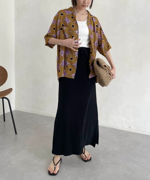 CAPRICIEUX LE'MAGE(カプリシューレマージュ)の「アフリカンレーヨンシャツ(シャツ/ブラウス・レディース・イエロー/グリーン・M)」の17枚目の写真