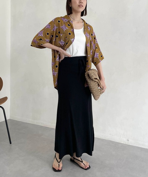 CAPRICIEUX LE'MAGE(カプリシューレマージュ)の「アフリカンレーヨンシャツ(シャツ/ブラウス・レディース・イエロー/グリーン・M)」の18枚目の写真