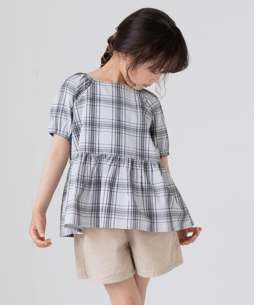 chil2(チルツー)の「布帛ボリューム袖半袖Tシャツ(Tシャツ/カットソー・キッズ・A/F/E/D/C/B/J/G/H/I・140cm/90cm/130cm/80cm/120cm/100cm/110cm)」の6枚目の写真