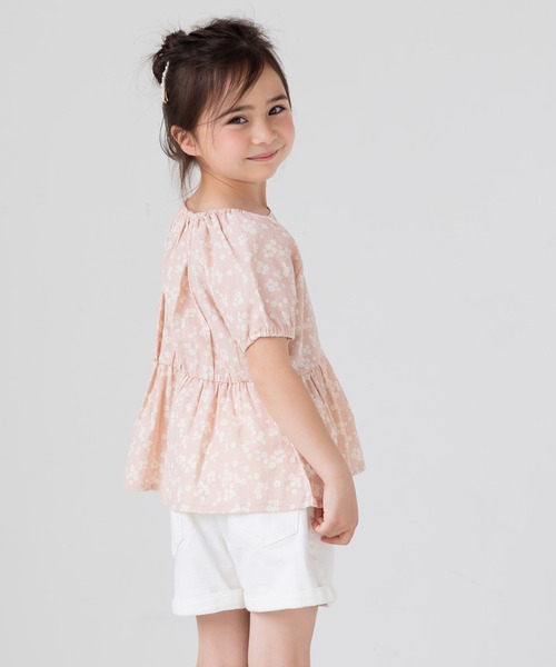 chil2(チルツー)の「布帛ボリューム袖半袖Tシャツ(Tシャツ/カットソー・キッズ・A/F/E/D/C/B/J/G/H/I・140cm/90cm/130cm/80cm/120cm/100cm/110cm)」の12枚目の写真