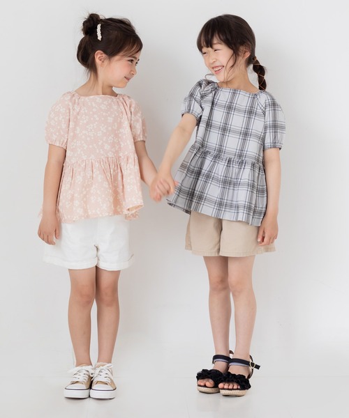 chil2(チルツー)の「布帛ボリューム袖半袖Tシャツ(Tシャツ/カットソー・キッズ・A/F/E/D/C/B/J/G/H/I・140cm/90cm/130cm/80cm/120cm/100cm/110cm)」の17枚目の写真