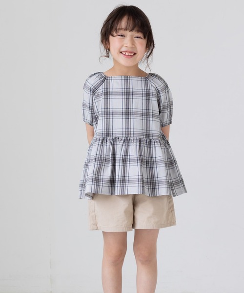 chil2(チルツー)の「布帛ボリューム袖半袖Tシャツ(Tシャツ/カットソー・キッズ・A/F/E/D/C/B/J/G/H/I・140cm/90cm/130cm/80cm/120cm/100cm/110cm)」の15枚目の写真