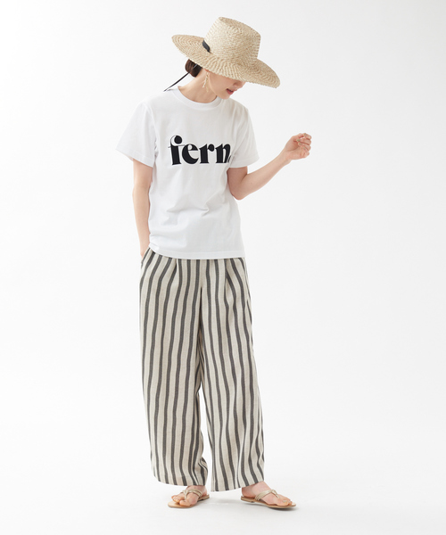 qualite（カリテ）の「fernロゴTシャツ（Tシャツ/カットソー・レディース・ホワイト/ダークグリーン/ベージュ・フリー）」の16枚目の写真