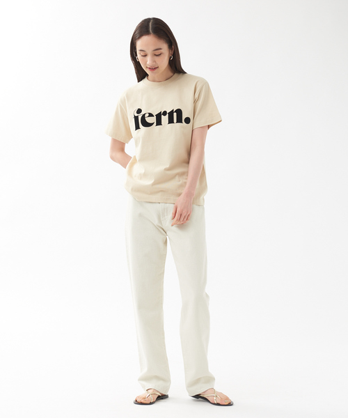 qualite（カリテ）の「fernロゴTシャツ（Tシャツ/カットソー・レディース・ホワイト/ダークグリーン/ベージュ・フリー）」の9枚目の写真