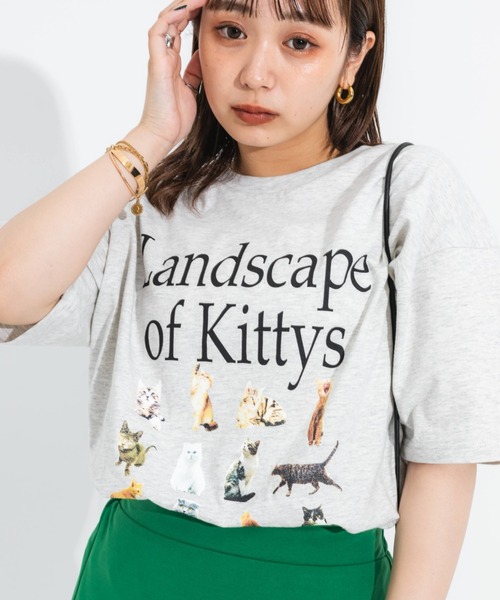 nemne store（ネンネストア）の「ビッグシルエットアソートプリントT（Tシャツ/カットソー・レディース・ピンク/ブルー/オートミール/ホワイト系その他/ホワイト系その他2/ホワイト系その他3・フリー）」の5枚目の写真